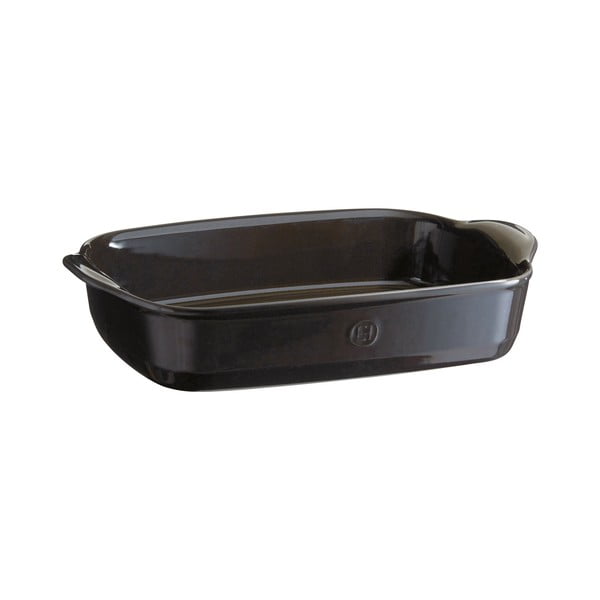 Piastra rettangolare nera con pepe , 36 x 23 cm - Emile Henry