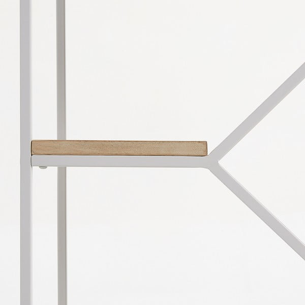 Piccola libreria bianca con ripiani in legno di mango Pyke - Kave Home-image-3