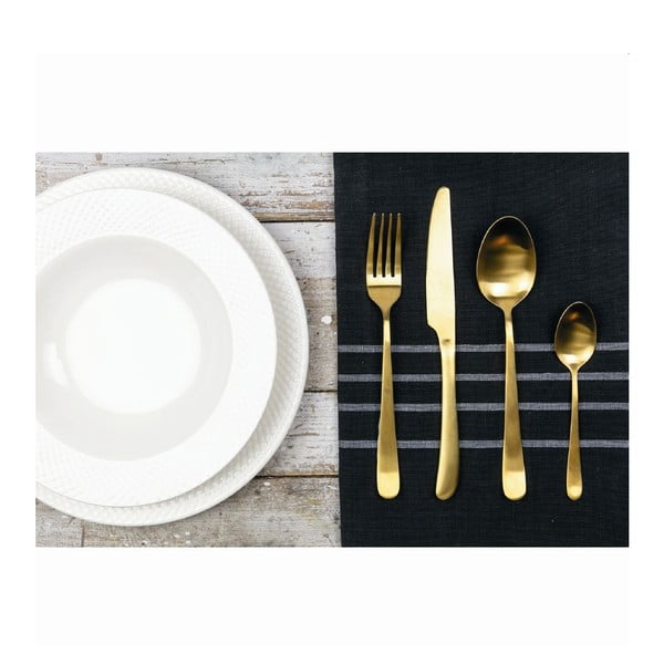 Posate in acciaio color oro 24 pezzi - VDE Tivoli 1996-image-2