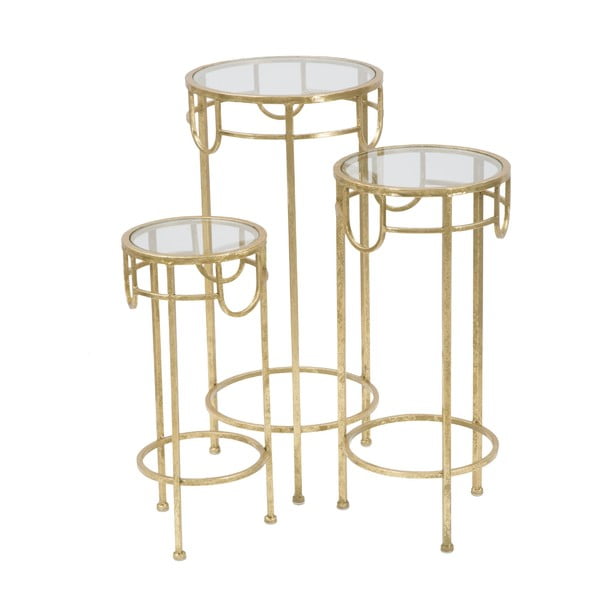 Set di 3 tavoli in oro Lorenzo - Mauro Ferretti-image-2