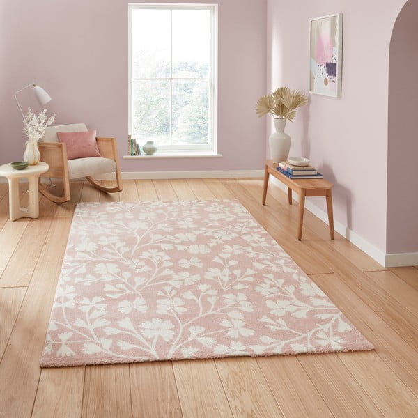 Tappeto in rosa chiaro 80x150 cm Grace Floral – Catherine Lansfield-image-2