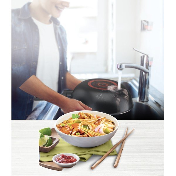 Padella wok con superficie antiaderente ø 28 cm Simply Clean Red B5671953 – Tefal-image-1