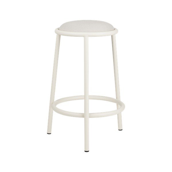 Sedia da bar beige in metallo (altezza della seduta 68 cm) Hogo – noo.ma