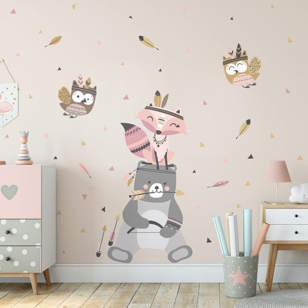 Adesivi murali per bambini Orso Indiano Dolce - Ambiance-image-1