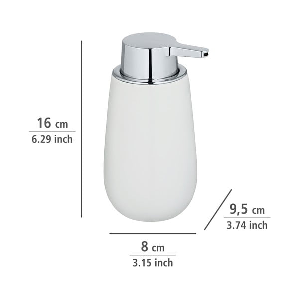 Distributore di sapone in ceramica bianca Badi - Wenko-image-4