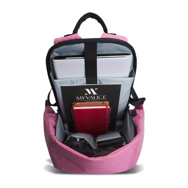 Zaino nero e rosa con porta USB My Valice SECRET Smart Bag - Myvalice-image-3