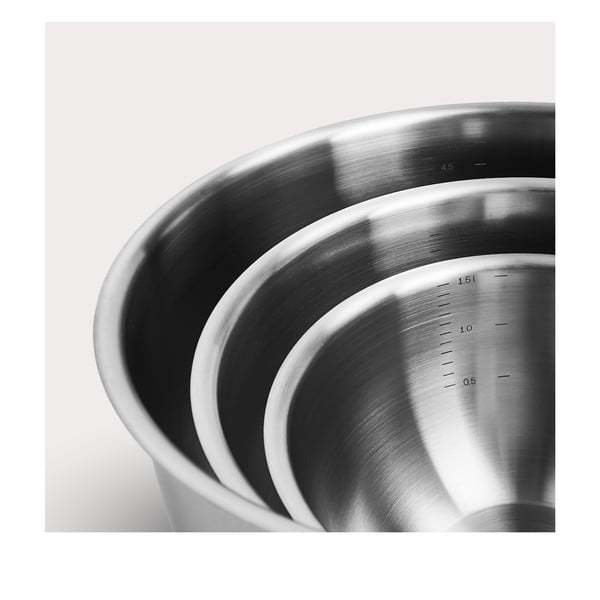 Set di ciotole argentate in acciaio inox 3 pz ø 24 cm Lucca 3.0 – FABINI-image-1