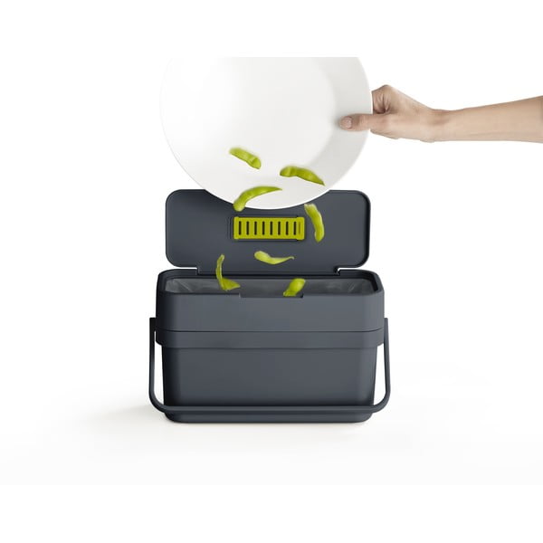 Contenitore per rifiuti compostabili nero da 4 l Compo - Joseph Joseph-image-3