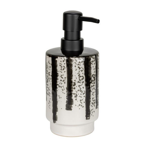 Dispenser per sapone bianco e nero in ceramica 340 ml Subiza – Wenko-image-3