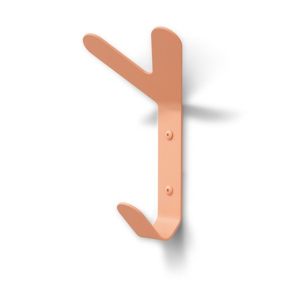Gancio da parete color salmone in acciaio Frondo – Spinder Design