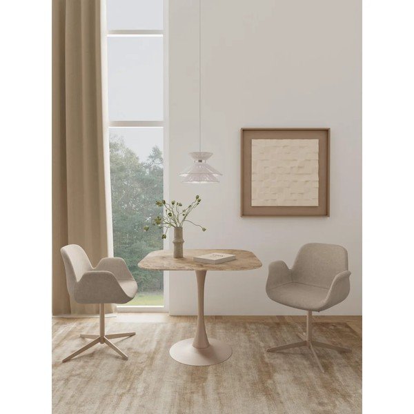 Sedia da ufficio beige imbottito Beth – Actona-image-1