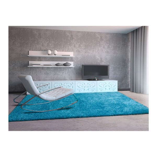 Tappeto blu , 67 x 125 cm Aqua Liso - Universal-image-1