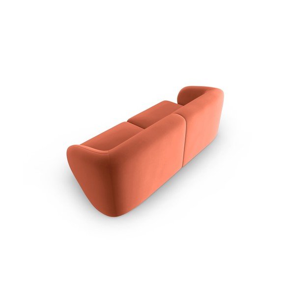 Divano rosa con rivestimento in velluto 188 cm Paolo – Milo Casa-image-3