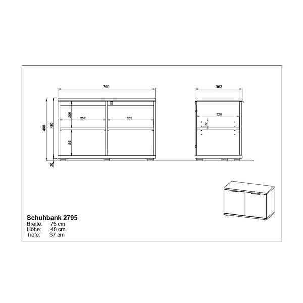 Scarpiera in rovere con panca Fremont - Germania-image-4