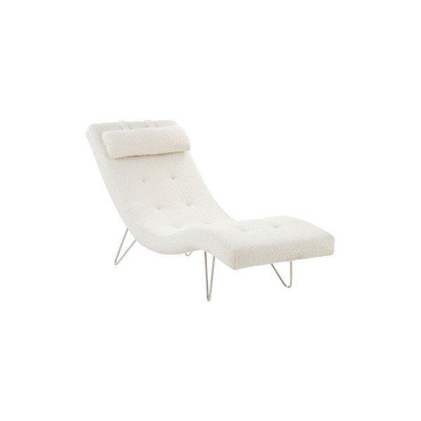 Chaise longue color crema con rivestimento in pelliccia sintetica Wasilla – Jotex
