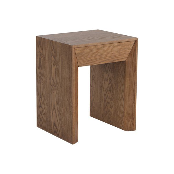 Comodino colore naturale scuro con effetto noce Sunnemo – Jotex