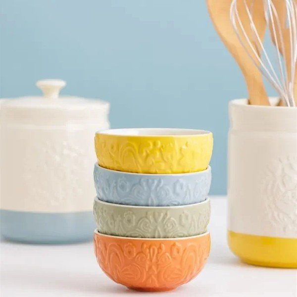 Ciotoline in set per zuppe e minestre in ceramica 4 pz 200 ml Home to Roost – Mason Cash-image-1