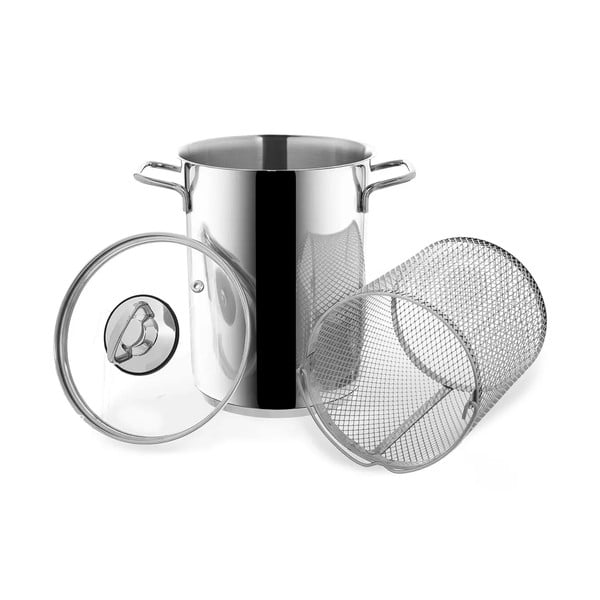 Pentola in acciaio inox con coperchio per induzione 4 l Anett - Orion