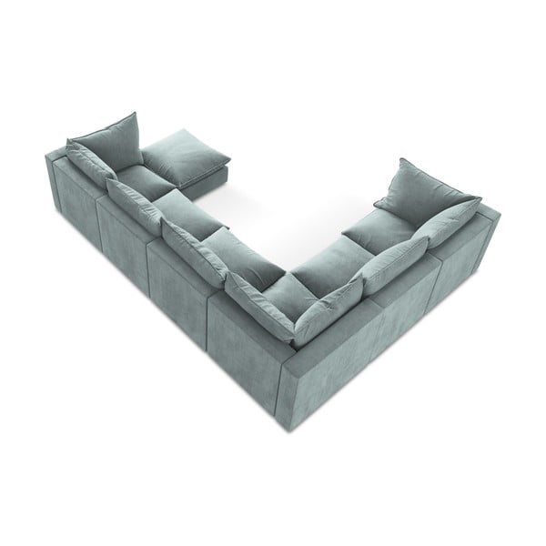 Divano angolare blu (con penisola a sinistra/a U) Manao – Makamii-image-3