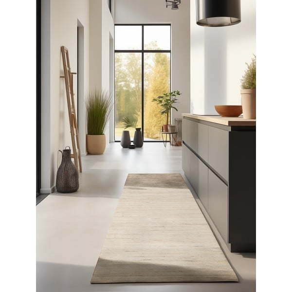 Passatoia beige in misto iuta tessuta a mano 80x200 cm Handloom – Hanse Home-image-1