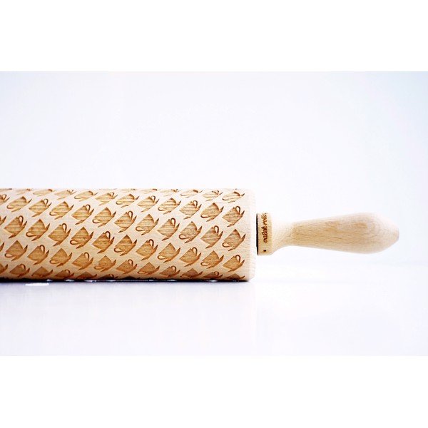 Rullo per pasta in legno goffrato Tea Cups - Valek-image-2