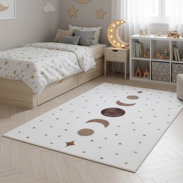 Tappeto per bambini color crema lavabile 120x170 cm Coco 1136 – Ayyildiz Carpets-image-1