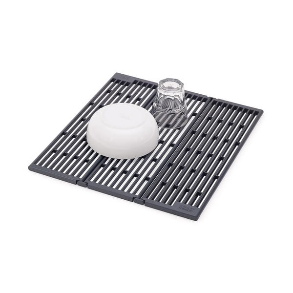 Scolapiatti a griglia per lavello regolabile grigio in plastica 43x13 cm Platform – Joseph Joseph