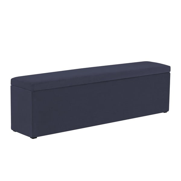 Pouf Ancona blu scuro, 140 x 47 cm - Mazzini Sofas