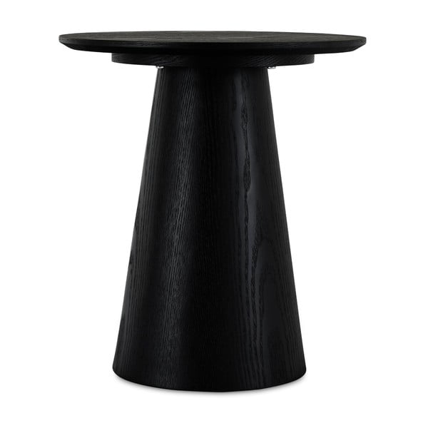 Tavolino nero in rovere ø 45 cm Tango - Furnhouse-image-1