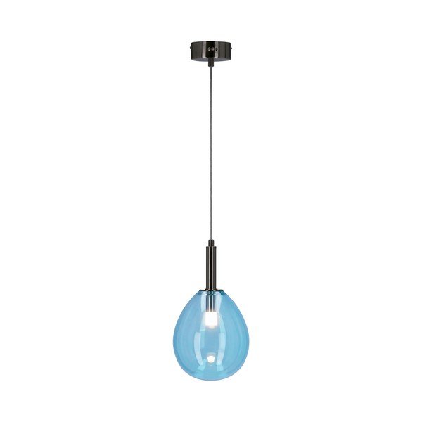 Lampadario LED blu con paralume in vetro Lukka – Candellux Lighting-image-4