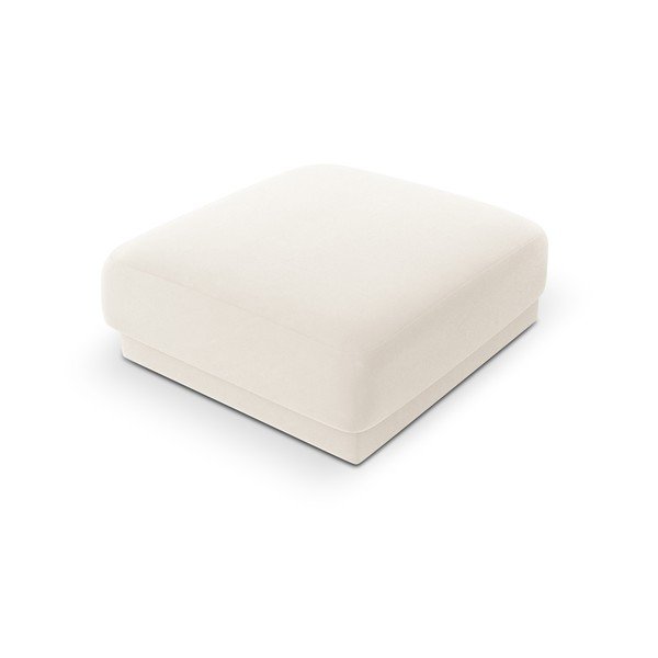 Sgabello in velluto bianco Miley - Micadoni Home-image-4