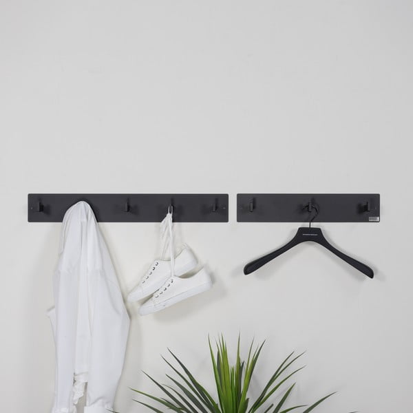 Attaccapanni da parete nero in metallo 50 cm Leatherman – Spinder Design-image-2