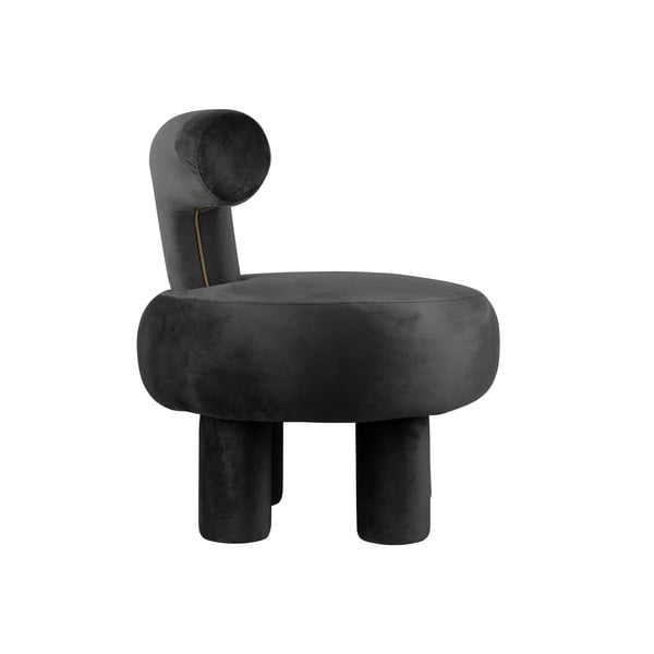 Poltrona in velluto nero Abrazo - Leitmotiv-image-2