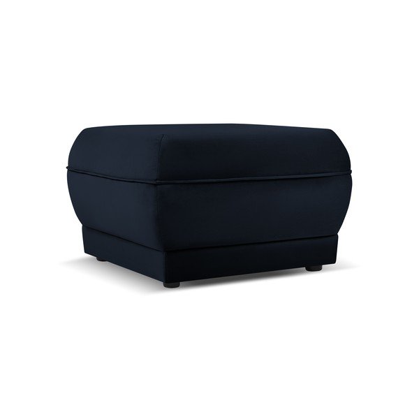 Sgabello in velluto blu scuro Lando - Micadoni Home-image-2