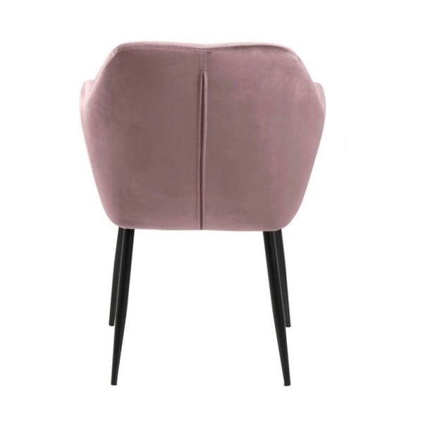 Sedia da pranzo rosa in imbottito Emilia – Actona-image-4