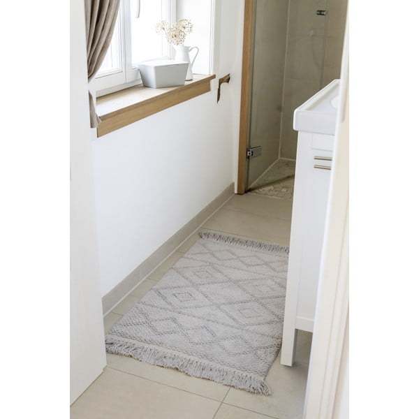 Tappeto da bagno grigio in cotone biologico, 60 x 90 cm Urla - Wenko-image-1