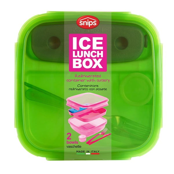 Cestino verde con posate e borsa termica Lunch, 1,5 l - Snips-image-3
