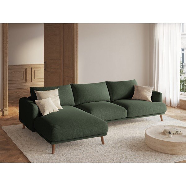 Divano angolare verde (con penisola a sinistra/con chaise lounge) Naomi – Micadoni -image-1