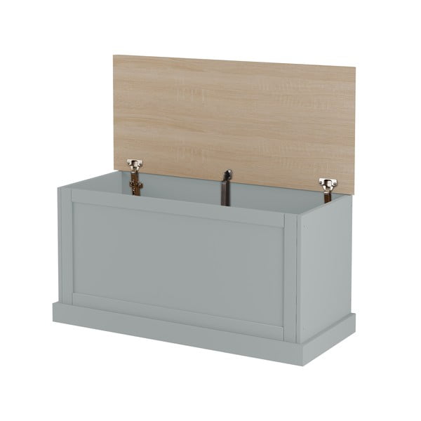Cassapanca grigia 90x45 cm Binz - Støraa-image-3