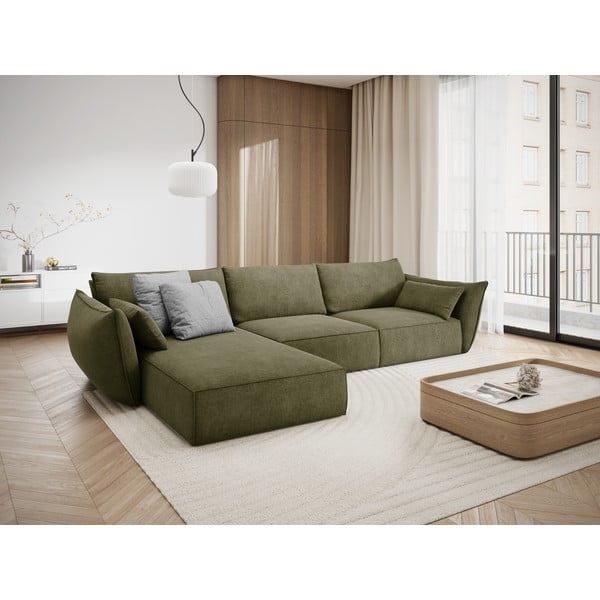 Divano angolare verde (angolo sinistro) Vanda - Mazzini Sofas-image-1