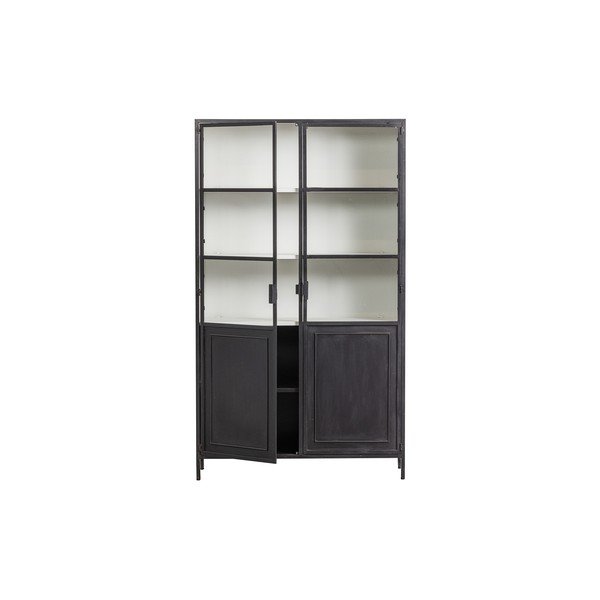 Vetrina in metallo nero 110x189 cm Nora - Basiclabel-image-4
