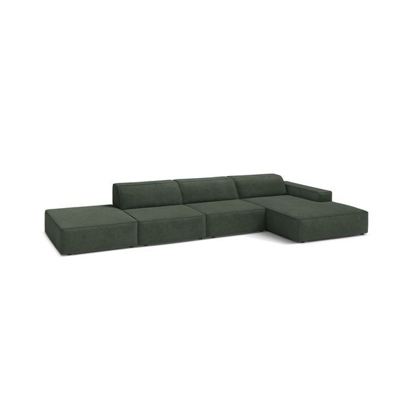 Divano angolare componibile color petrolio (con penisola a destra/con chaise lounge) Jodie – Micadoni 