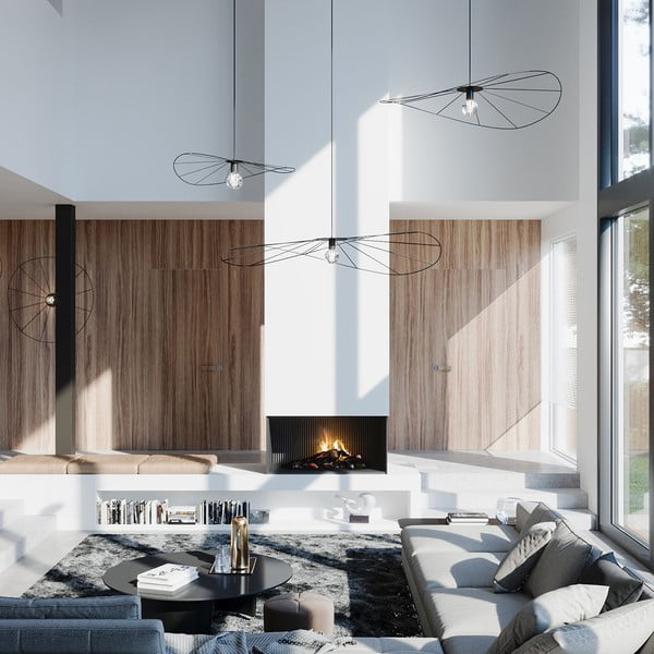 Apparecchio a sospensione nero ø 110 cm Elliot - Sollux-image-1