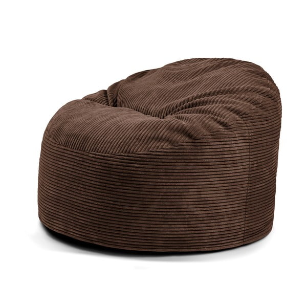 Pouf a sacco per bambini marrone scuro con rivestimento in velluto a coste Om 85 – SLOWDOWN