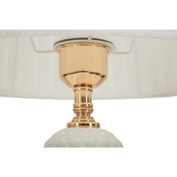 Lampada da tavolo bianca con paralume in tessuto (altezza 57 cm) Torre - Mauro Ferretti-image-4