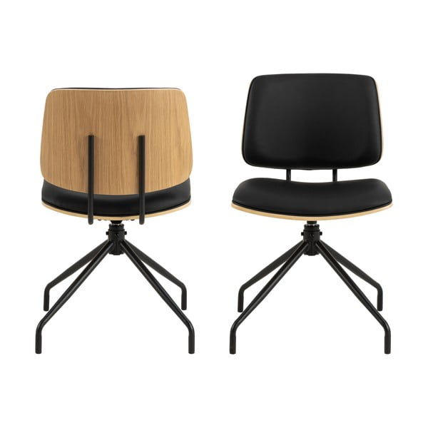 Sedia da pranzo nera Owen - Actona-image-1