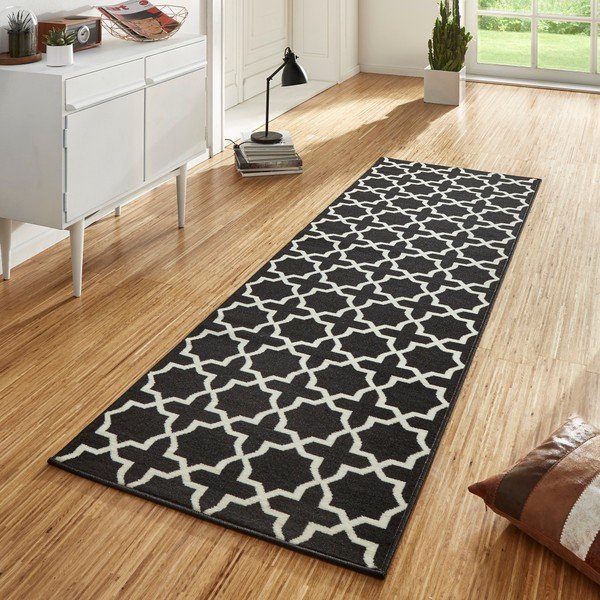 Runner in bianco e nero , 80 x 350 cm Basic Glam - Hanse Home-image-1