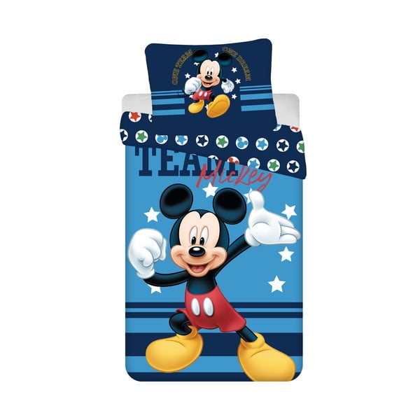 Biancheria da letto per bambini in cotone per letto singolo 140x200 cm Mickey Team - Jerry Fabrics