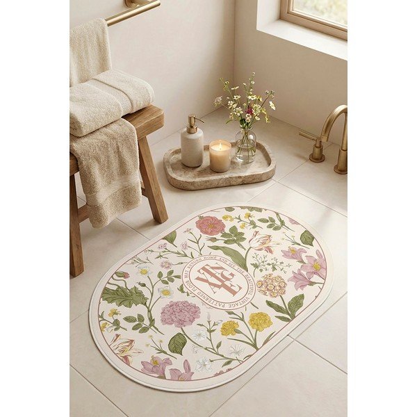 Tappetino per il bagno color crema 60x90 cm – Foutastic-image-1