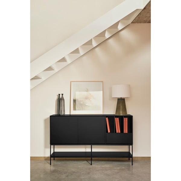 Cassettiera nera 166x98x45 cm Platt – Teulat-image-1